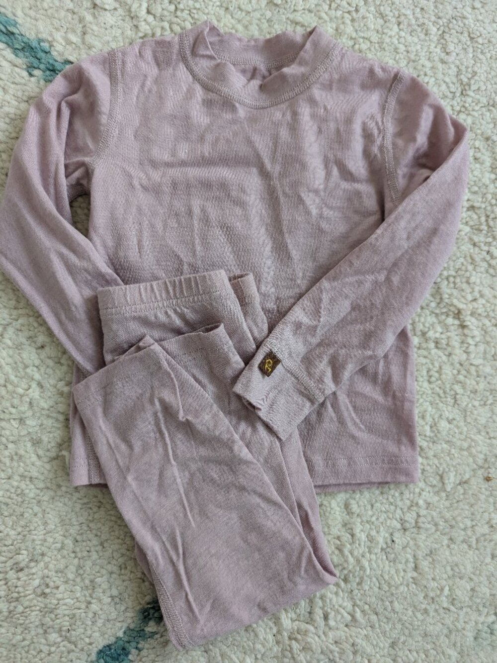 Menique Kids 100% Merino Wool 2-Piece Set – Dusty Pink – 1-2Y